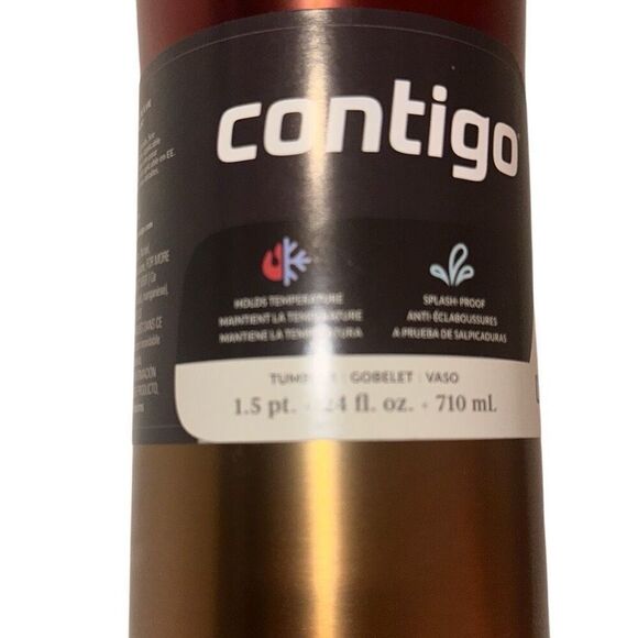 *New * Contigo Watermelon Ombre Streeterville Stainless Insulated Tumbler Sz 8.2 - Picture 4 of 13